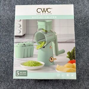 Cook With‎ Color Rotary Grater Mint Green 5 Blade Manual Kitchen Slicer WARG01